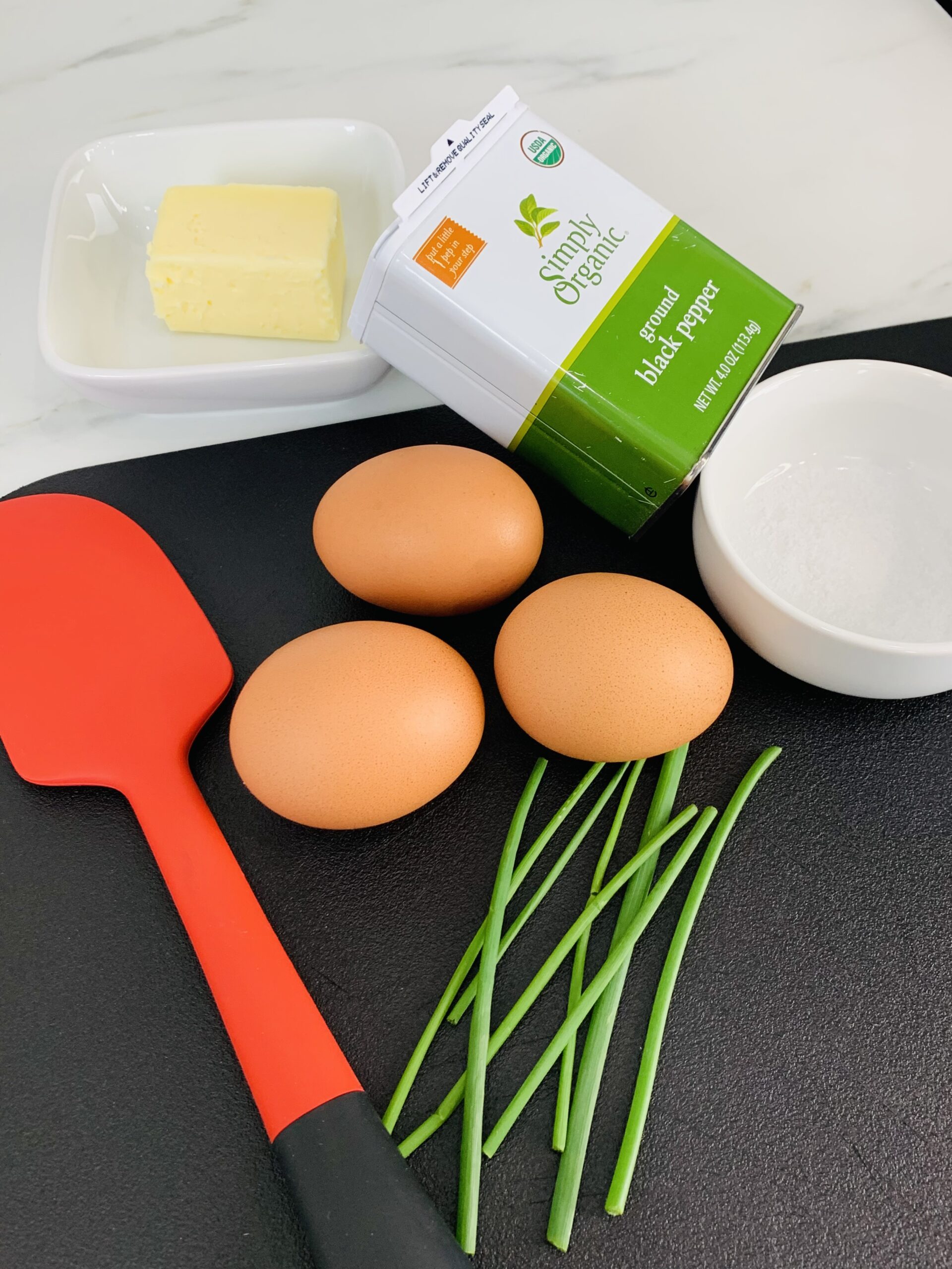 ingredients for scrambled eggs