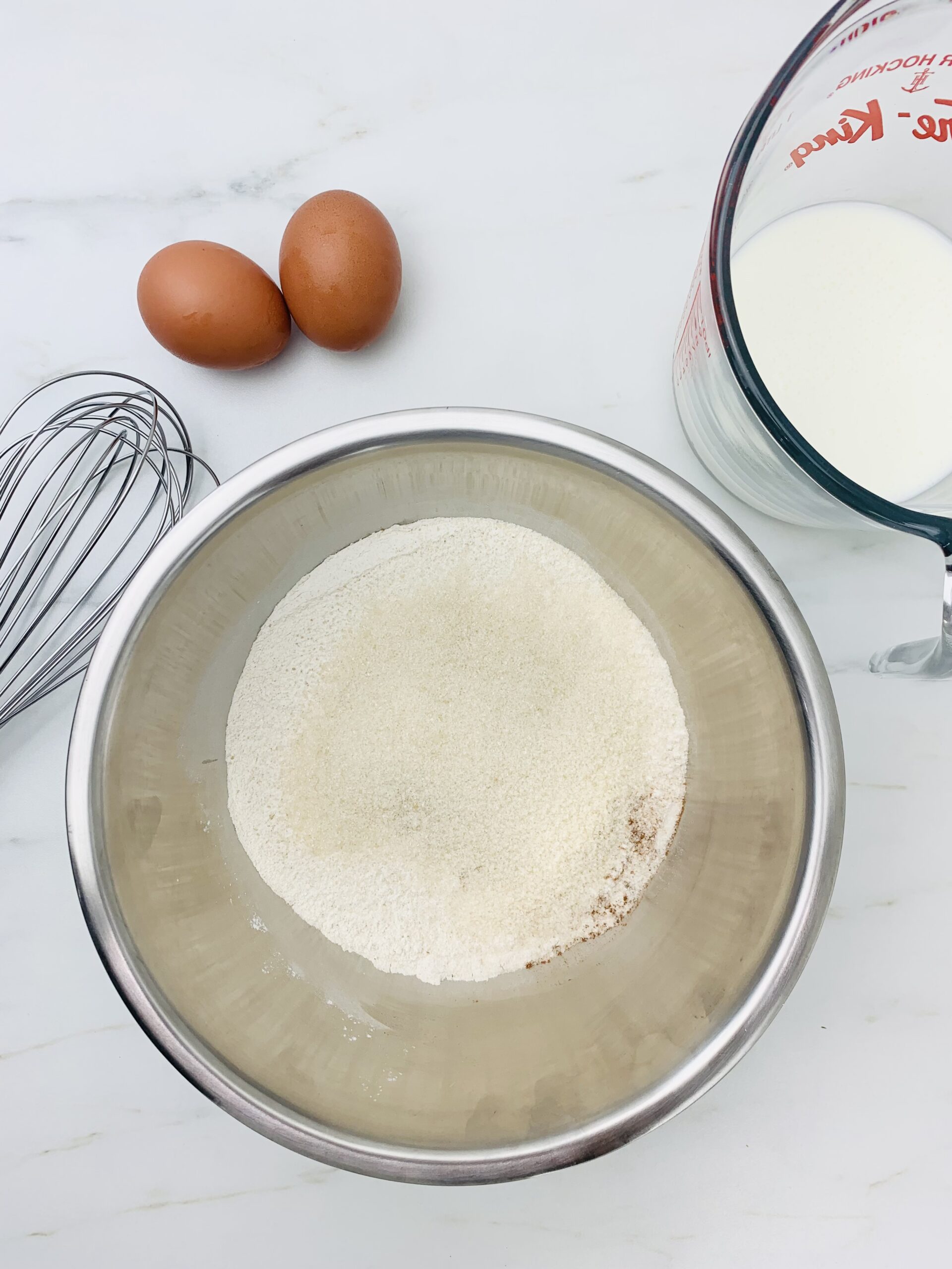 dry ingredients for pancakes