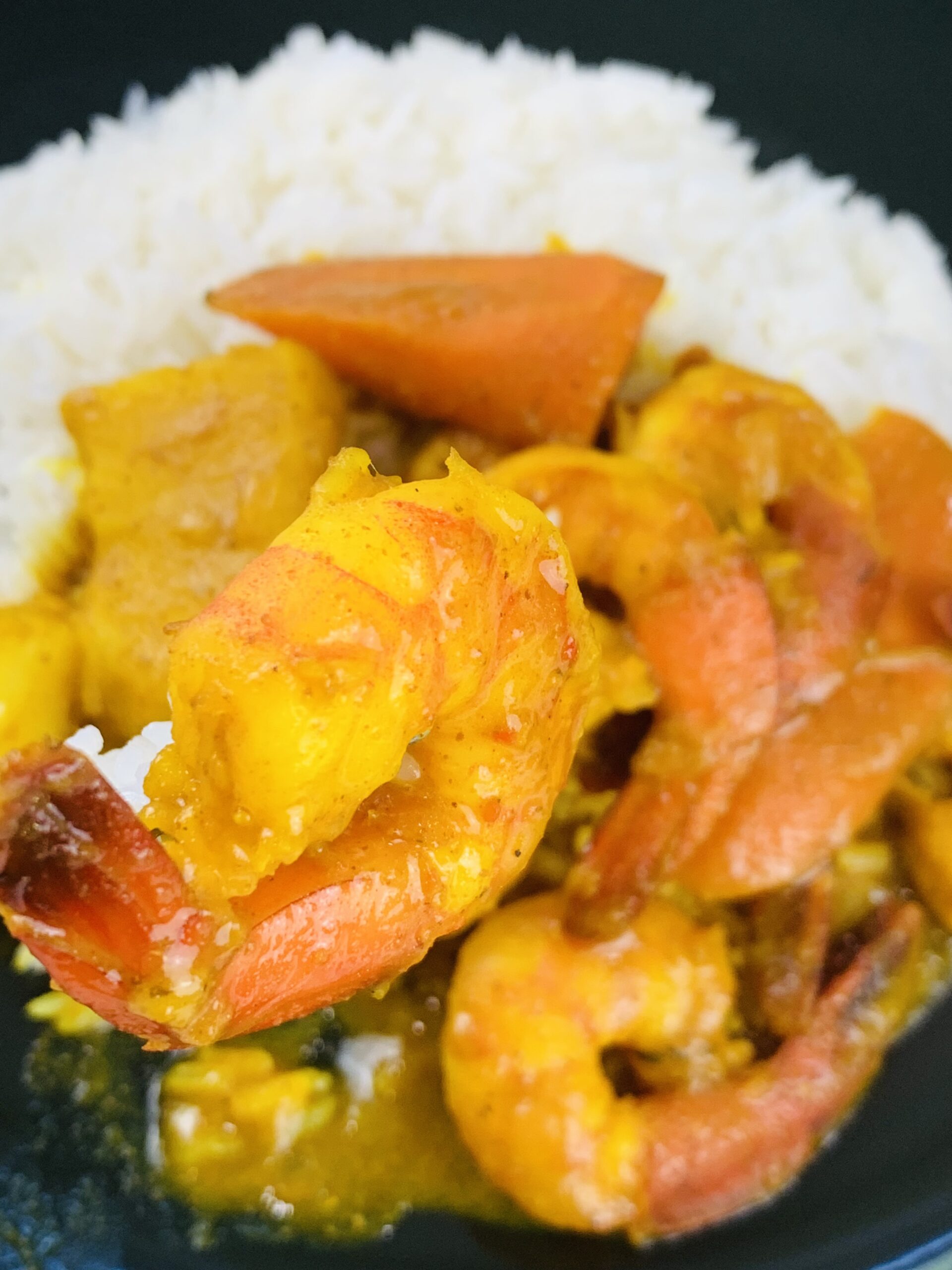 curry shrimp with rice